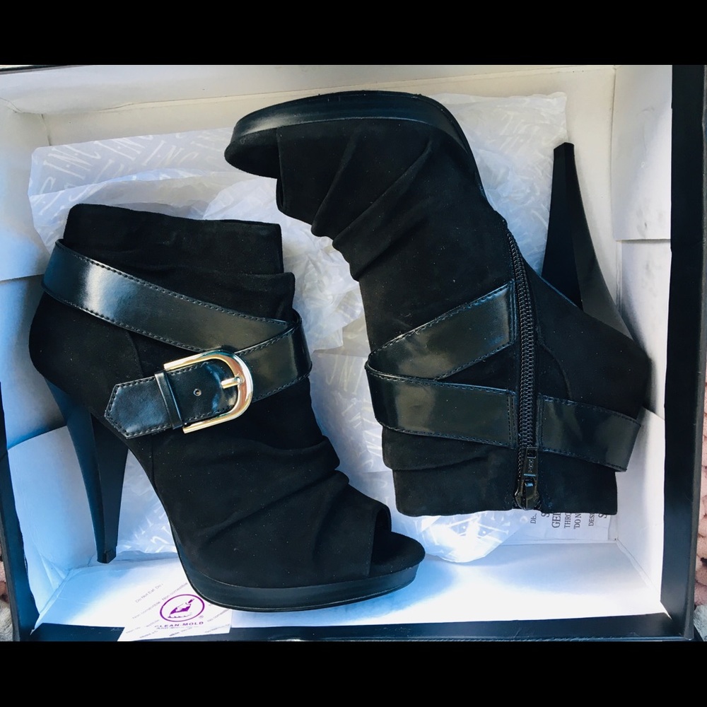 INC Black Booties